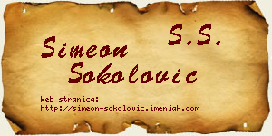 Simeon Sokolović vizit kartica